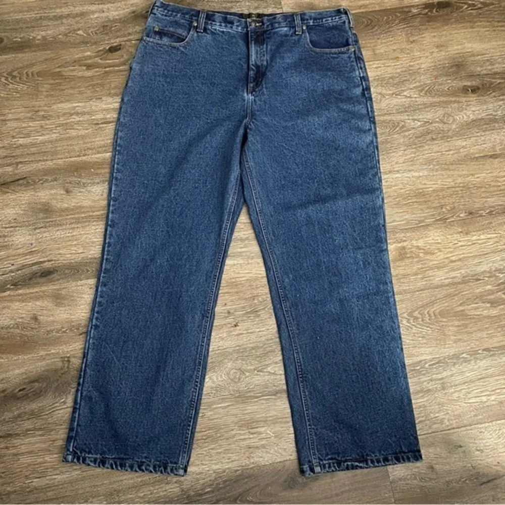 RedHead Jeans Mens Size 42X32 Flannel Lined Blue New‎ Button Fly Zip